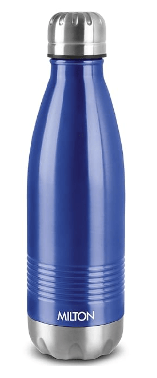 Milton Duo DLX 750 Thermosteel 24 Hours Hot and Cold Water Bottle, 1 Piece, 700 ml, Silver | Leak Proof | Office Bottle | Gym | Home | Kitchen | Hiking | Trekking | Travel Bottle