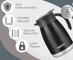 Milton Bistro 800 Thermosteel Carafe, 780 ml, Black-4