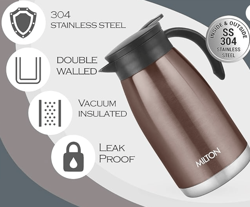 Milton Bistro 1100 Thermosteel Carafe, 1000 ml-5