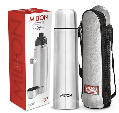 Milton Thermosteel Flip Lid Flask, 1000 milliliters, Silver