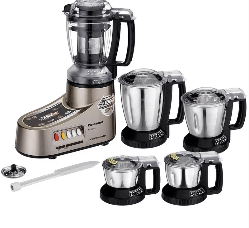 Panasonic AC MX-AC555 1000-Watt Mixer Grinder MX-AC-555 1000 Juicer Mixer Grinder (5 Jars, Multicolor)-1