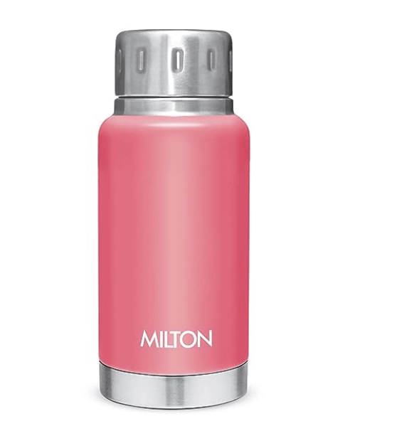 Milton Elfin Thermosteel Hot and Cold Water Bottle, 160 ml, Pink