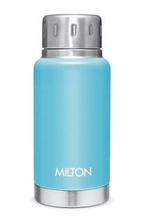 Milton Elfin 160 Thermosteel Hot and Cold Water Bottle, 160 ml, Light Blue | Leak Proof | Easy to Carry | Office Bottle | Hiking | Trekking | Travel Bottle | Gym | Home | Kitchen Bottle-1