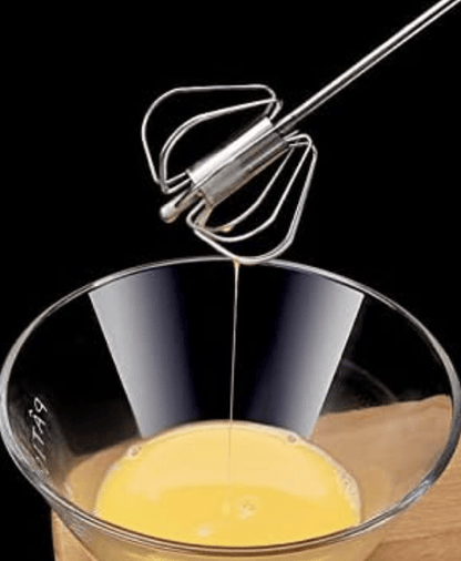 Stainless Steel Semi-Automatic Egg Beater Household Baking Tool Cream Egg Hand Mixer