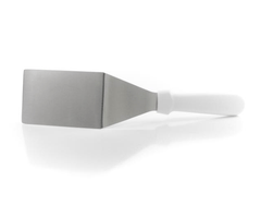 टर्नर, ठोस, कठोर, ऑफसेट, 6-3/4 इंच स्टेनलेस स्टील ब्लेड, 5 इंच लंबा सफेद प्लास्टिक हैंडल-2