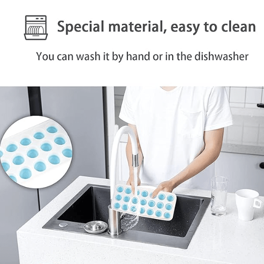 Ice Trays for Freezer Silicone Cute Shapes 18 Cubes for Fridge Multicolour Easy Release Flexible Silicone Bottom, Stackable, 100% BPA Free, Food Grade (4)