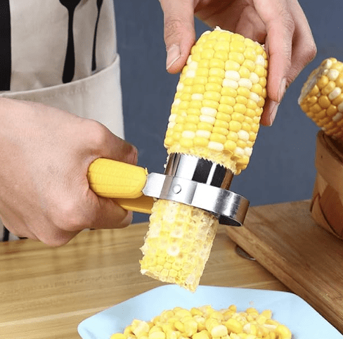 Corn Stripper Fruit，Stainless Steel Corn Cob Remover Cutter Shaver Kitchen Gadgets Accessories