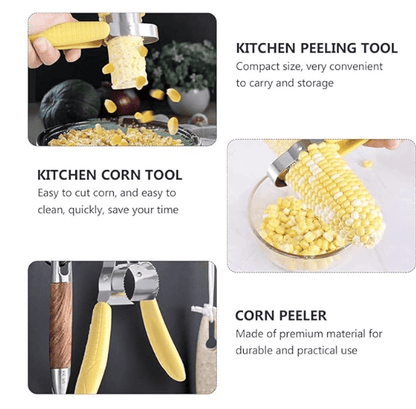 Corn Stripper Fruit，Stainless Steel Corn Cob Remover Cutter Shaver Kitchen Gadgets Accessories