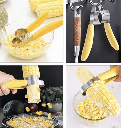 Corn Stripper Fruit，Stainless Steel Corn Cob Remover Cutter Shaver Kitchen Gadgets Accessories