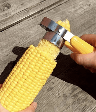 Corn Stripper Fruit，Stainless Steel Corn Cob Remover Cutter Shaver Kitchen Gadgets Accessories