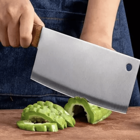 Multifunctional Stainless Steel Heavy Blade Meat Cleaver - Butcher Knife Use for Cutting Meat and Vegetable (ABS Plastic Handle)