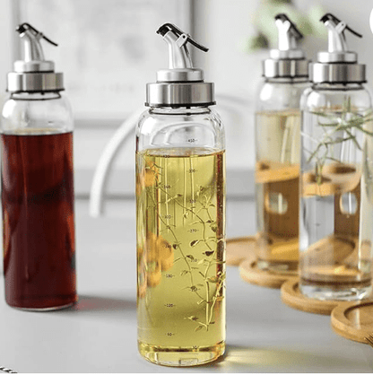 Glass Oil Pot Oil Bottle Leak-proof Household Seasoning Bottle Size Pour Vinegar Soy Sauce Sesame Oil Tank