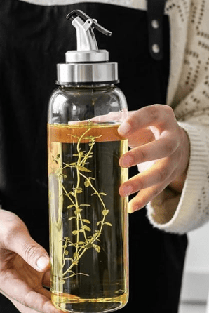 Glass Oil Pot Oil Bottle Leak-proof Household Seasoning Bottle Size Pour Vinegar Soy Sauce Sesame Oil Tank
