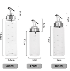 Glass Oil Pot Oil Bottle Leak-proof Household Seasoning Bottle Size Pour Vinegar Soy Sauce Sesame Oil Tank-1