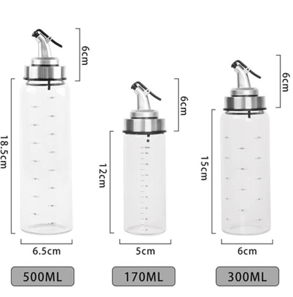 Glass Oil Pot Oil Bottle Leak-proof Household Seasoning Bottle Size Pour Vinegar Soy Sauce Sesame Oil Tank