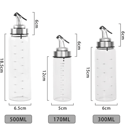 Glass Oil Pot Oil Bottle Leak-proof Household Seasoning Bottle Size Pour Vinegar Soy Sauce Sesame Oil Tank