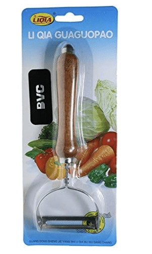 Fruit and Vegetable Peeler Stainless Steel with Wooden Handle-3
