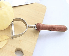 Fruit and Vegetable Peeler Stainless Steel with Wooden Handle-1