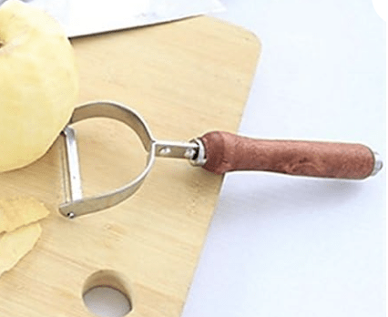 Fruit and Vegetable Peeler Stainless Steel with Wooden Handle-1