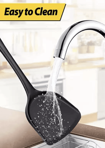 Besillia Silicone Spatula,Heat Resistant,Kitchen Spatulas for Baking Cooking Mixing,Black Non-Stick Spatula  (Pack of 1)