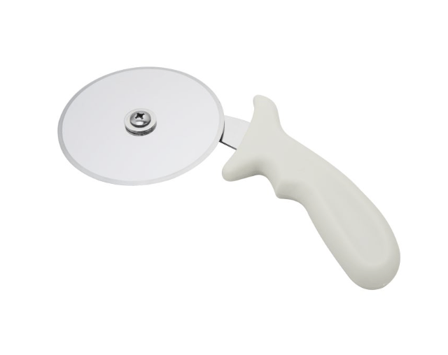 Stainless Steel Pizza Cutter 10cm Wheel with White Plastic Handle (MPH series)