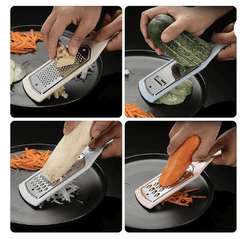 Stainless Steel Vegetable Cutter Grater Set Plastic Manual Household Wire Wiper-4