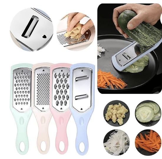 Stainless Steel Vegetable Cutter Grater Set Plastic Manual Household Wire Wiper-3