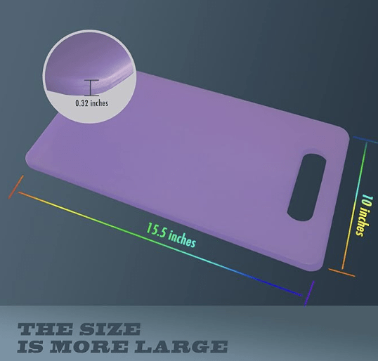 Cutting Board with Handles, Food Safe PP Material, BPA Free, Dishwasher Safe, Thick Chopping Board, Large Size, Easy Grip Handle, for Kitchen
