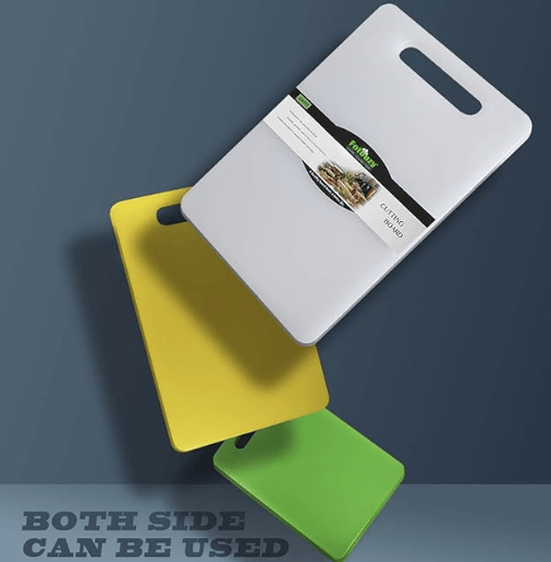 Cutting Board with Handles, Food Safe PP Material, BPA Free, Dishwasher Safe, Thick Chopping Board, Large Size, Easy Grip Handle, for Kitchen