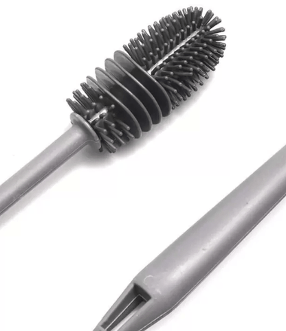 Bottle Mug Brush, Glassware Cleaning , Long Handle Silicone Bottle Cleaner Brush Silicone Dry Brush  (Grey, Grey)