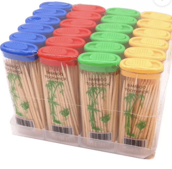 Nature Bamboo Toothpick - Double side (pack of 6)-1