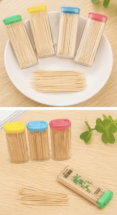 Nature Bamboo Toothpick - Double side (pack of 6)-2