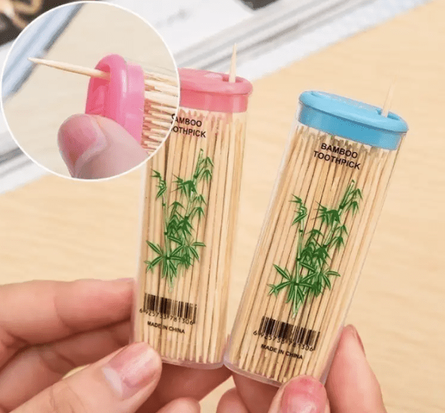 Nature Bamboo Toothpick - Double side (pack of 6)-3