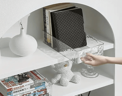 1pc Clear Desktop Plastic Storage Box For Organizing Cosmetics, Makeup, Jewelry, Tableware, Food And Books - Perfect For Counter, Dresser And Nightstand