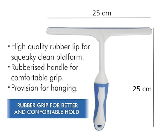 KitchenFest® Household Squeegee for Cleaning Windows Glass Tiles Kitchen Table Platform Car-Auto Windshield Mini Wiper, Multicolor, Pack of 2