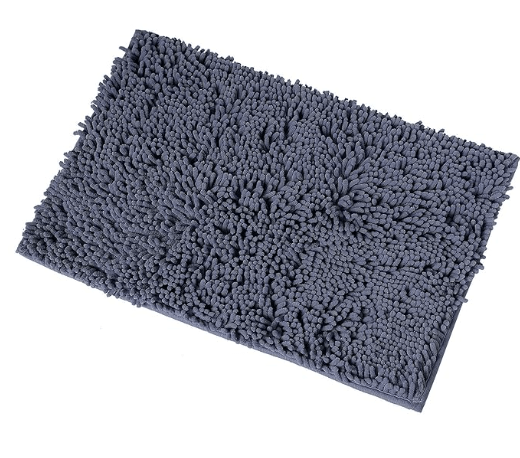 Bathroom Rugs Bath Mat Chenille Bath Rug, Extra Soft and Absorbent Shaggy Bathroom Mat Rugs, Washable, Strong Underside, Plush Carpet Mats for Kids Tub, Shower, and Bath Room