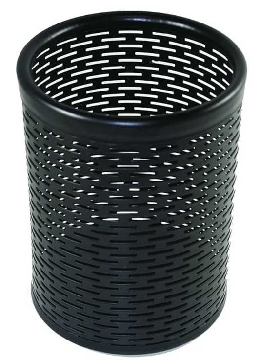 Artistic Urban Collection Punched Metal Pencil Cup, Black (ART20005)
