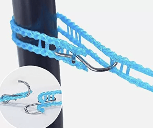 कपड़े सुखाने के लिए नायलॉन की वापस लेने योग्य रस्सी (5 मीटर) 