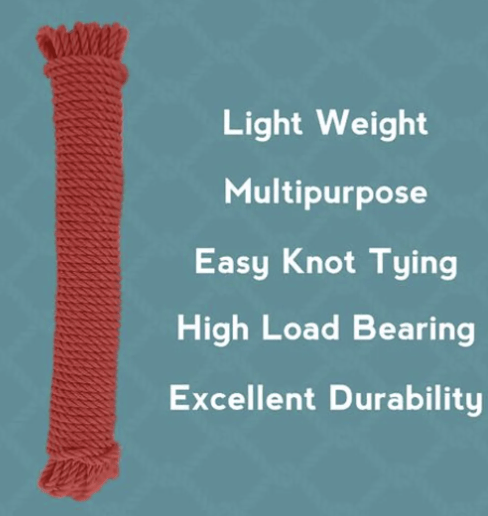 Cloth Rope, Nylon Rope, (Set of 2), Cloth Hanging Rope for Both Indoor and Outdoor Purpose 1pcs 425 Inches, (Colours as per Stock)