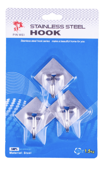 Stainless Steel Hooks (3 Pieces)