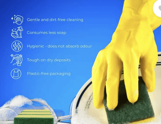 கிளீனிங் கான்செப்ட்ஸ் ஸ்க்ரப் மற்றும் ஸ்பாஞ்ச் ஸ்க்ரப் ஸ்பாஞ்ச் (வழக்கமான, 3 பேக்)