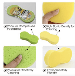 Car Wash Sponge Span Basuh Kereta Vacum Compressed Shampoo Kereta Exterior Washer Span Basuh Motor Motorsikal Myvi Saga-2