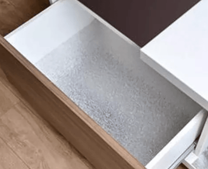 रसोई शेल्फ के लिए फिसलन रोधी मैट, सिल्वर कर्ली लाइनर्स शीट, फर्श प्लेटफॉर्म सुधार के लिए फिसलन रोधी मैट, स्टिकी पेपर रोल