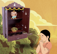 Buy 3x2 QF Pooja Stand - Quality & Durable Design-1