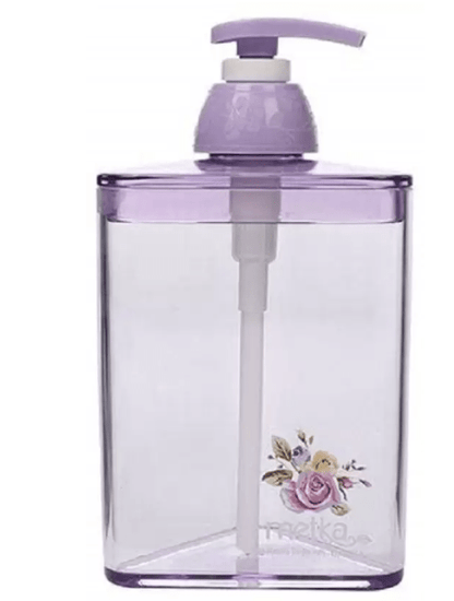 De-Ultimate Transparent Rose Garden Soap/ Shampoo for Bathroom and Kitchen Triangle Shape 400 ml Liquid Dispenser  (Multicolor)