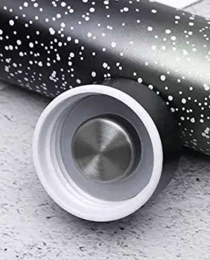 hot and Cold Slim Steel Thermos Flask for Tea/Coffee Bottle, Home,Office,etc 380ML 380 ml Flask  (Pack of 1, Black, Steel)