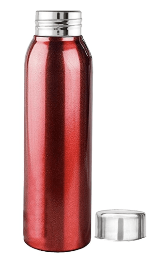 Shining Metal Stainless Steel 2 Pieces Fridge Water Bottle/Refrigerator Bottle/Thunder, 1000 ML