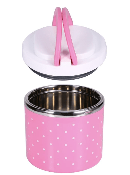 CHICIRIS Lunch Storage Box, 1 Layer Thermal Lunch Box, Food Container for Work Picnic Pink-1