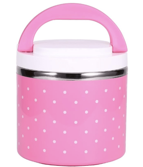 CHICIRIS Lunch Storage Box, 1 Layer Thermal Lunch Box, Food Container for Work Picnic Pink