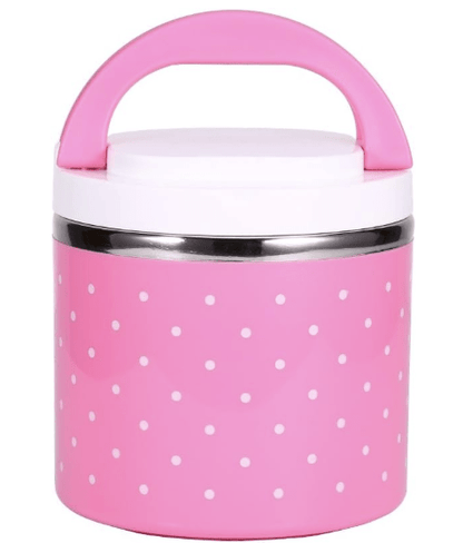 CHICIRIS Lunch Storage Box, 1 Layer Thermal Lunch Box, Food Container for Work Picnic Pink